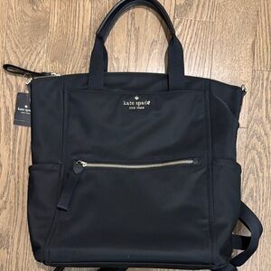 kate spade Chelsea Large Black Nylon Convertible Backpack Tote